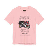 Honda CBR Superbike Blueprint Racing Motorcycle Graphic Tee Sport Bike Track Design T Shirt For Riders Speed Lovers Motorsport Streetwear Gift
