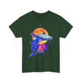 Ballena Cosmic Whale Art Unisex Heavy Cotton Tee Vibrant Geometric Ocean Design Premium Streetwear T Shirt Bold Marine Life Artwork Soft Comfortable Fit Perfect Gift for Nature Lovers and Creative Dreamers