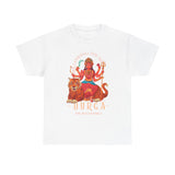 Goddess The Mother Durga T Shirt Divine Shakti Devi Maa Graphic Tee Navratri Durga Puja Festival Wear Hindu Spiritual Devotional Unisex Cotton Casual Streetwear Gift For Devotees