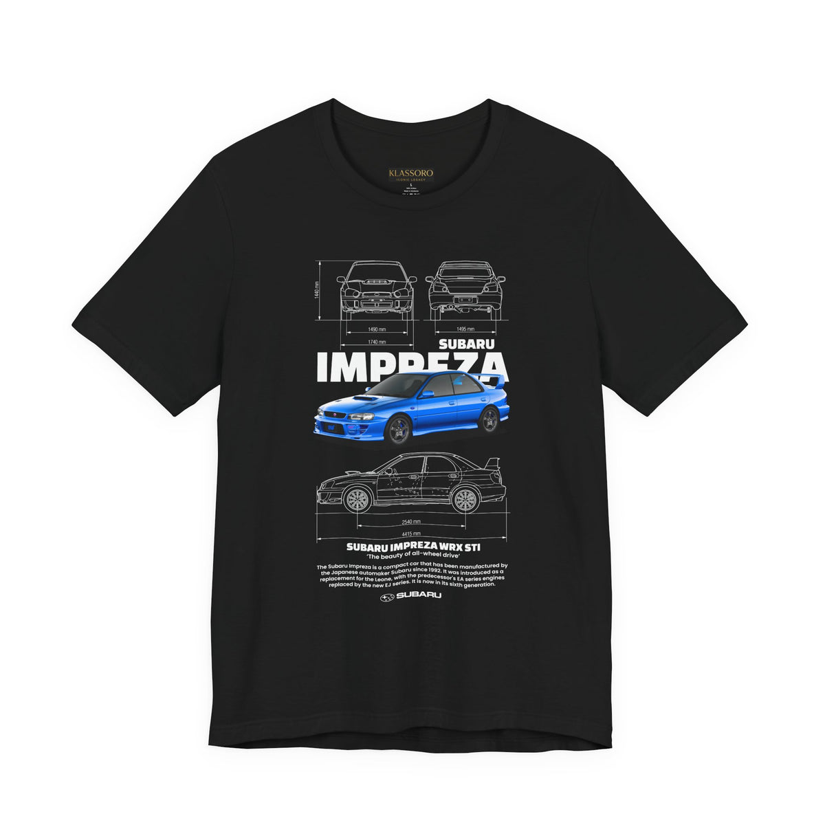 Blue Rally Inspired Performance Sedan Artwork Unisex Heavy Cotton Tee High Speed Streetwear Graphic Shirt For Car Enthusiasts And Automotive Art Lovers