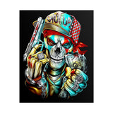 Skeleton Hustler Premium Poster Bold Street Art Wall Decor for Fearless Dreamers, Hustlers, and Visionaries