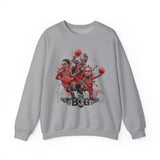 Legends On Court Unisex Heavy Blend Crewneck Sweatshirt Basketball Streetwear Athletic Graphic Pullover Bold Sports Design Perfect Gift For Gym Lovers Urban Fashion Festivals And Basketball Fans