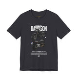 Harley Davidson Fat Bob Inspired Cruiser Motorcycle Graphic Unisex Heavy Cotton Tee Premium Biker Streetwear T Shirt for Riders Enthusiasts Everyday Wear