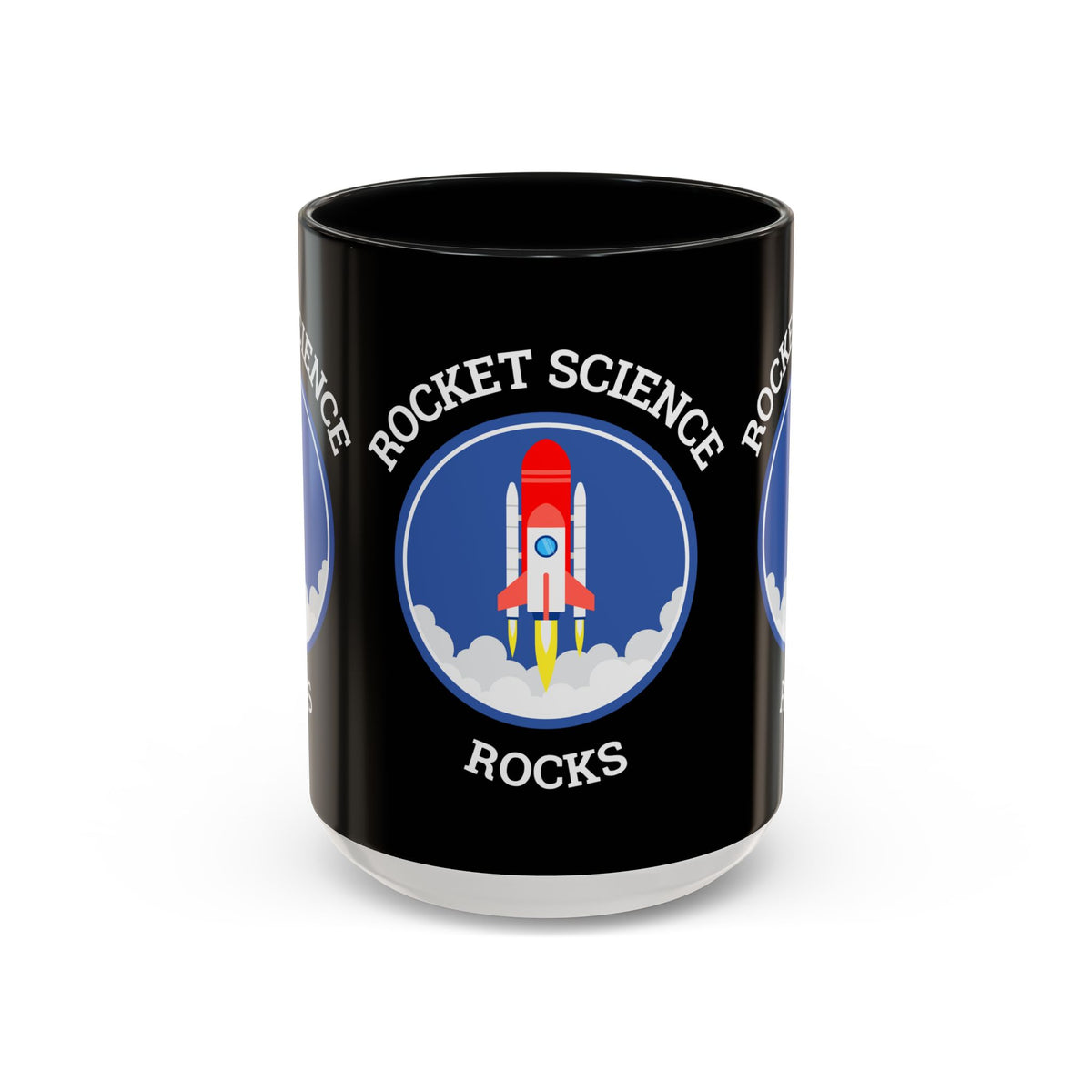 Rocket Science Rocks Accent Coffee Mug 11oz 15oz Space Lover Science Gift Black White Two Tone Ceramic Cup