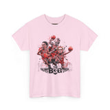 Legends On Court Unisex Heavy Cotton Tee Basketball Streetwear Graphic T Shirt Vibrant Athletic Art Design Perfect Gift For Sports Fans Players Gymwear Festivals And Urban Fashion Lovers