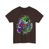 Vibrant Comic-Symbiotic Madness Unisex Heavy Cotton Tee Bold Gothic Streetwear Dark Psychological Art Design Intense Graphic Statement Shirt for Visionaries and Creators