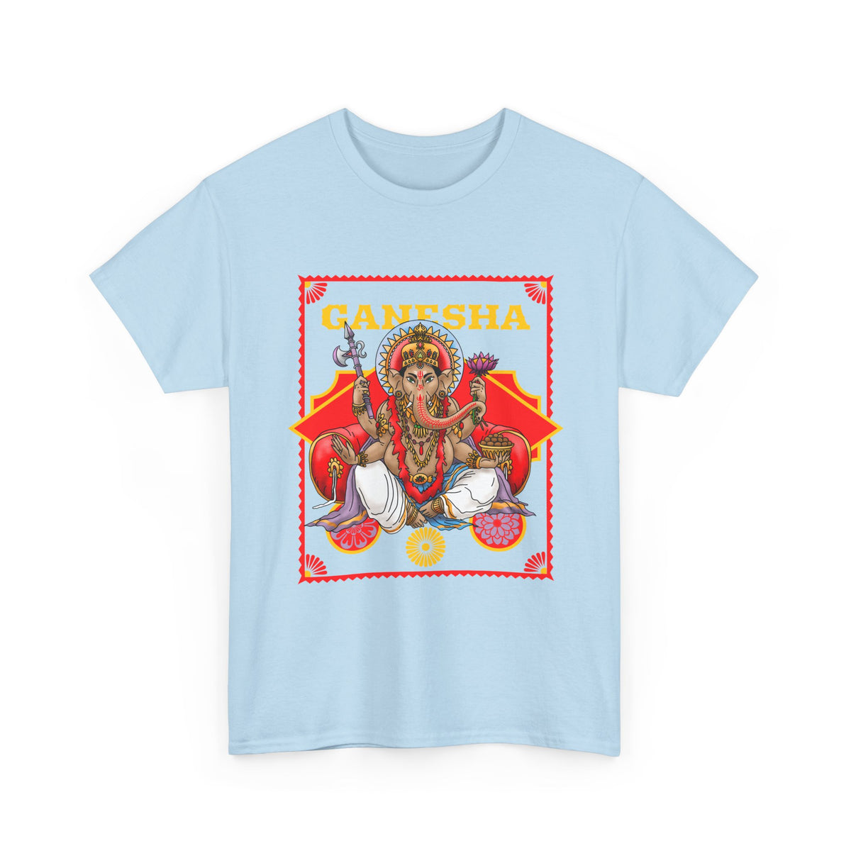 Lord Ganesha Graphic T Shirt Divine Ganpati Bappa Morya Hindu Devotional Spiritual Festival Wear Unisex Cotton Tee Ganesh Chaturthi Pooja Outfit Indian Cultural Streetwear Gift