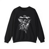 Fly High Angel Design Unisex Heavy Blend Crewneck Sweatshirt Guardian Spirit Angel Wings Spiritual Streetwear Pullover
