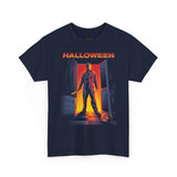 The Silent Stalker Unisex Heavy Cotton Tee Retro Horror Graphic Shirt Halloween Streetwear Creepy Night Design for Fall Parties and Dark Aesthetic Lovers