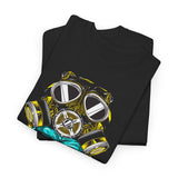 Breaking Bad Toxic Genius Neon Gas Mask Skull Unisex Heavy Cotton Tee Bold Streetwear Graphic T-Shirt For Rebels Artists And Visionaries With Cyberpunk Science Aesthetic