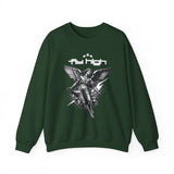 Fly High Angel Design Unisex Heavy Blend Crewneck Sweatshirt Guardian Spirit Angel Wings Spiritual Streetwear Pullover