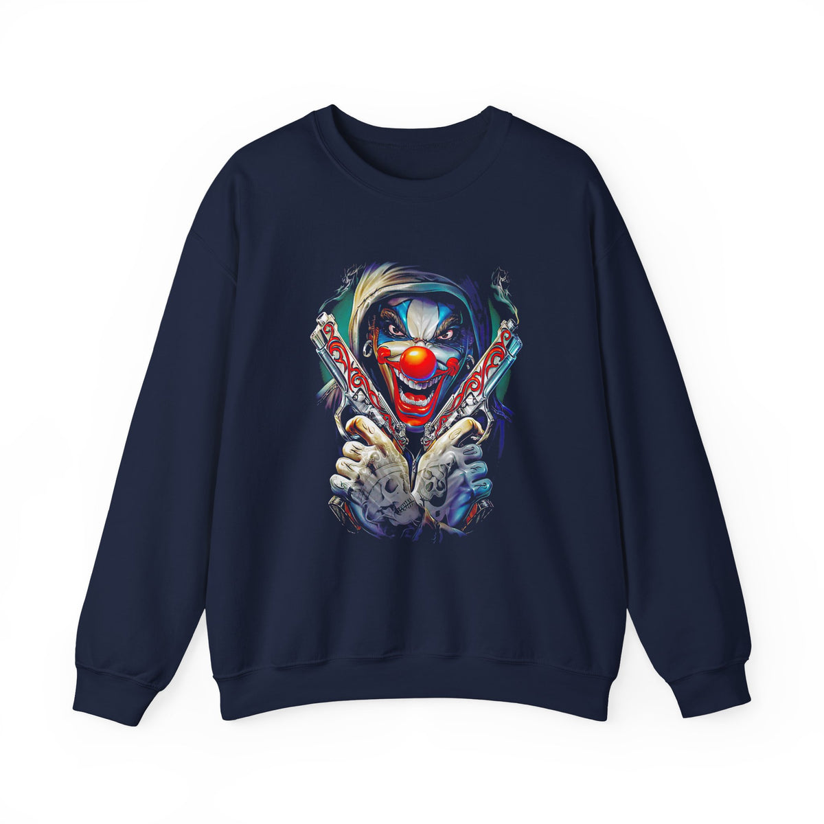 Fearless Grin Street Clown Sweatshirt Premium Urban Graphic Crewneck Streetwear Power Statement Design For Alpha Confidence And Bold Mindset