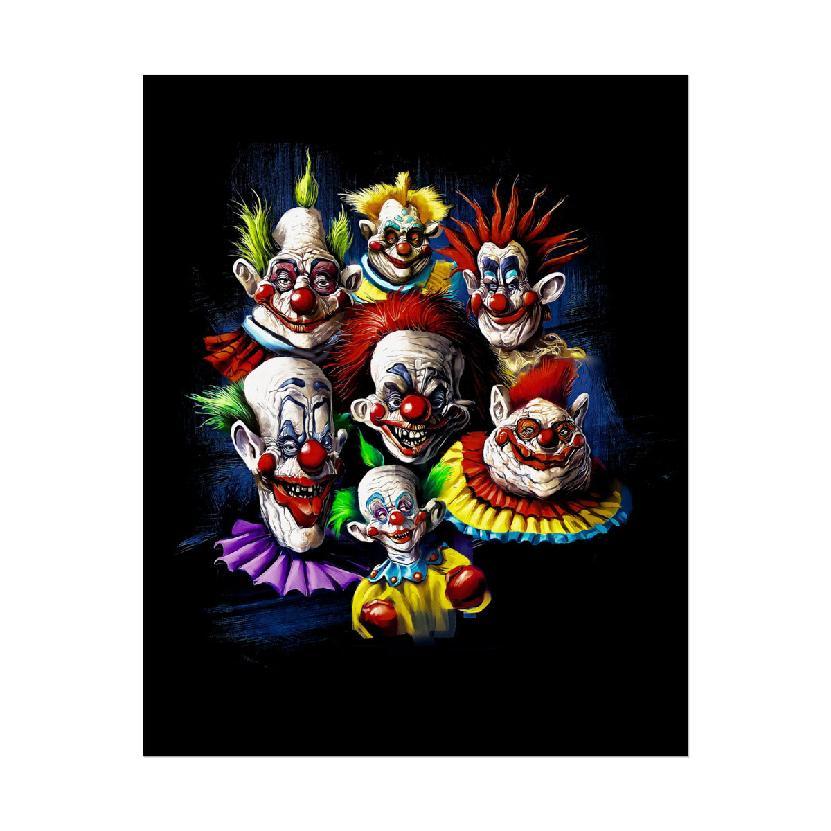 Chaos Clown Crew Poster Premium Wall Art Print For Bold Minds Fearless Creativity Neon Chaos Expression Gothic Street Art Home Decor For Artists And Visionaries