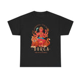 Goddess The Mother Durga T Shirt Divine Shakti Devi Maa Graphic Tee Navratri Durga Puja Festival Wear Hindu Spiritual Devotional Unisex Cotton Casual Streetwear Gift For Devotees