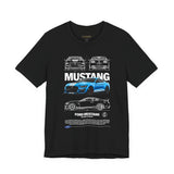 Blue Apex Muscle Coupe Blueprint Art Unisex Heavy Cotton Tee Powerful Street Machine Graphic Shirt for Car Lovers and Collectors