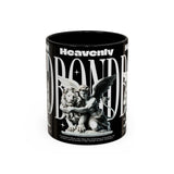 Heavenly Bond Accent Coffee Mug 11oz 15oz Angel And Lion Statue Spiritual Artistic Graphic Ceramic Cup Bold Motivational Streetwear Inspired Fashion Drinkware