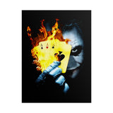 The Burning Aces Glossy Poster Fiery Gothic Wall Art Bold Dark Design for Risk Takers, Art Collectors, and Fearless Home Décor Lovers