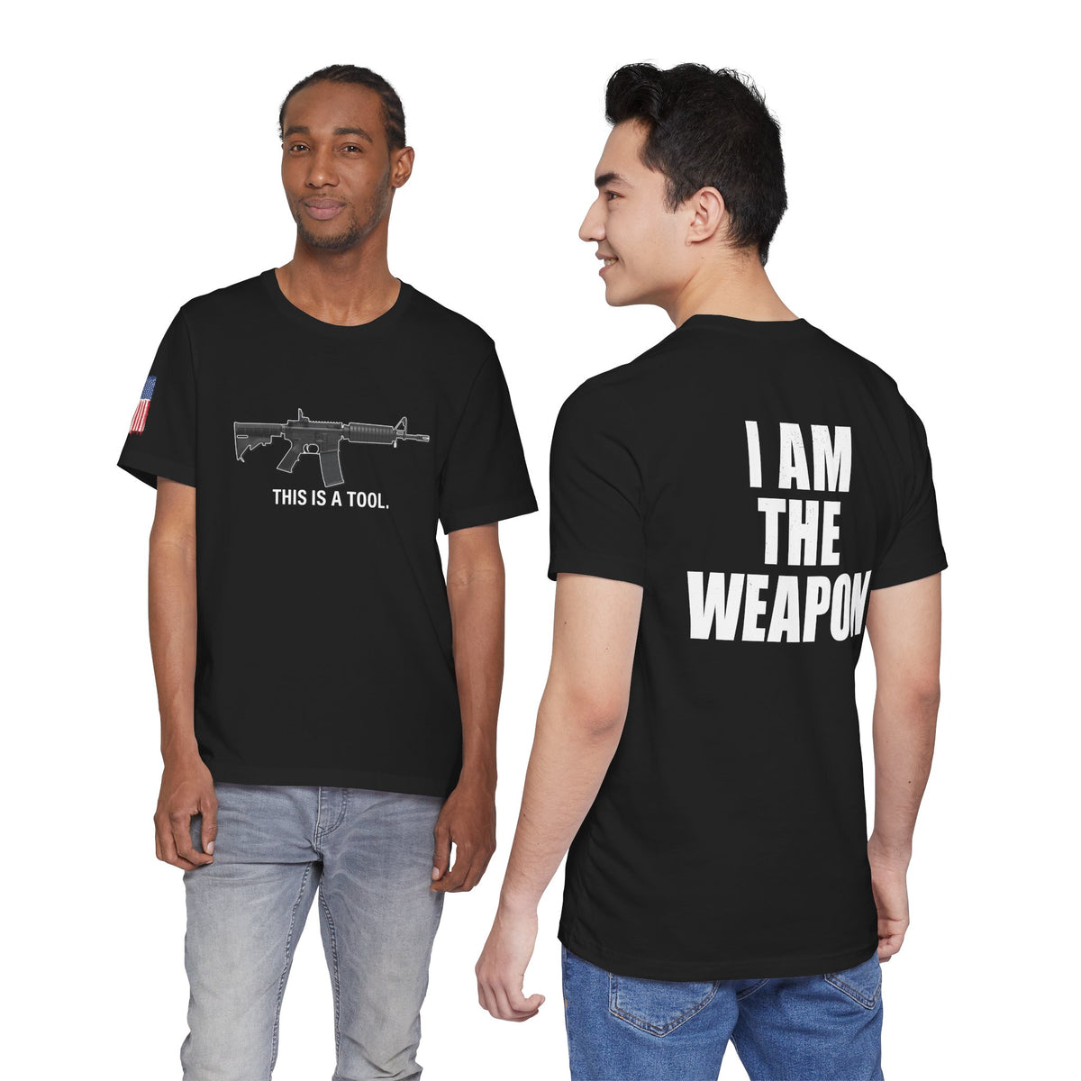 I Am The Weapon Unisex Heavy Cotton Tee Motivational Tactical Mindset Streetwear Bold Warrior Energy Graphic TShirt For Confidence Training Gym Wear Everyday Power Statement