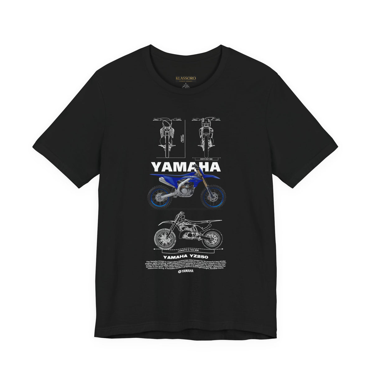 YZ250 Inspired Motocross Blueprint Unisex Heavy Cotton Tee Racing Dirt Bike Graphic Streetwear Gift