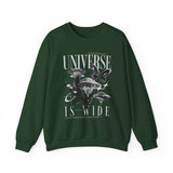 Universe Is Wide Unisex Heavy Blend Crewneck Sweatshirt Cosmic Galaxy Butterfly Space Aesthetic Graphic Pullover