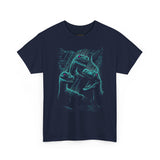 Neon Raptor Trio Dinosaur Graphic T Shirt Prehistoric Predator Jungle Illustration Savage Sci Fi Streetwear Unisex Retro Creature Art Gift