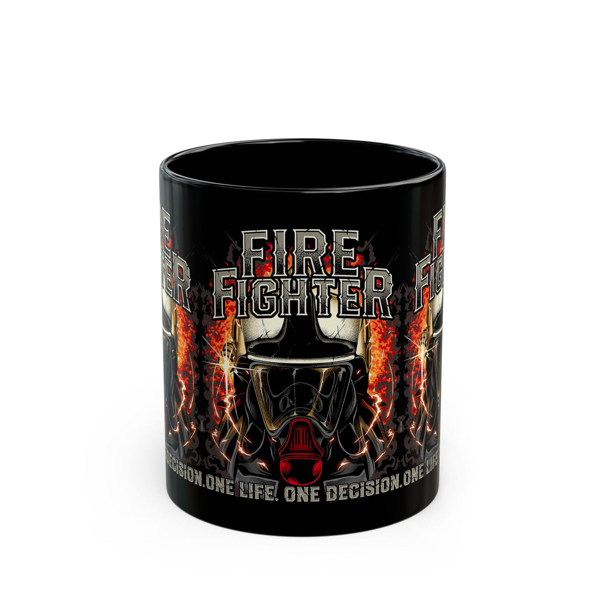 Firefighter Motivational Coffee Mug One Life One Decision Courage Quote Bold Firefighter Design Tribute To Heroes Gift For Firefighters, First Responders, And Everyday Warriors