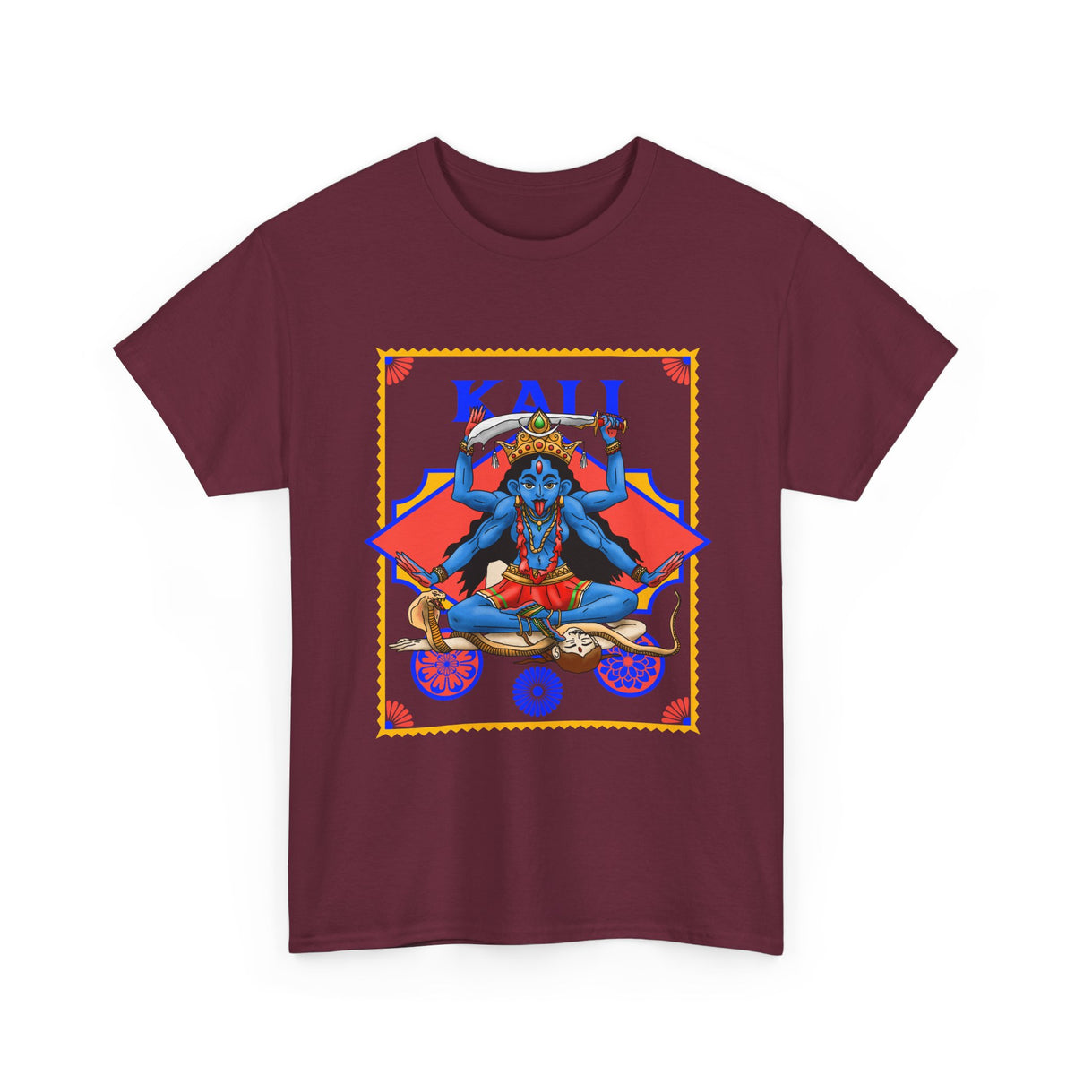 Lord Kali Mahakali Fierce Goddess T Shirt Hindu Shakti Spiritual Graphic Tee Navratri Durga Puja Kali Puja Festival Wear Unisex Devotional Streetwear India
