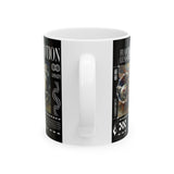 Fearless Devotion Ceramic Mug Classical Art Courage Loyalty Commitment Symbolism Motivational Coffee Cup
