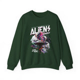 Aliens Exist UFO Graphic Unisex Heavy Blend Crewneck Sweatshirt Sci Fi Streetwear Alien Space Pullover