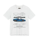 Blue Supercar Roadster Inspired Side Profile Art Unisex Tee Luxury Performance Streetwear Graphic Shirt