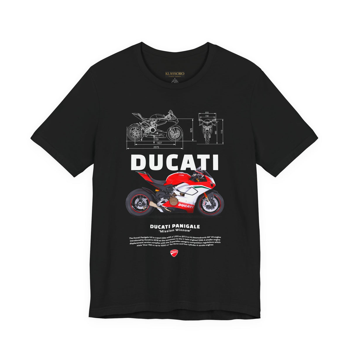 Italian Superbike Panigale Style Racing Motorcycle Graphic Unisex Heavy Cotton Tee Premium Streetwear T Shirt for Riders Bikers Enthusiasts and Everyday Wear