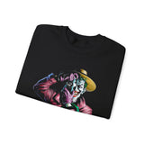 Snapshot of Madness Unisex Heavy Blend Crewneck Sweatshirt Dark Comic Art Streetwear Design Neon Aesthetic Wearable Art Comfortable Premium Fleece for Creative Thinkers and Visionary Artists