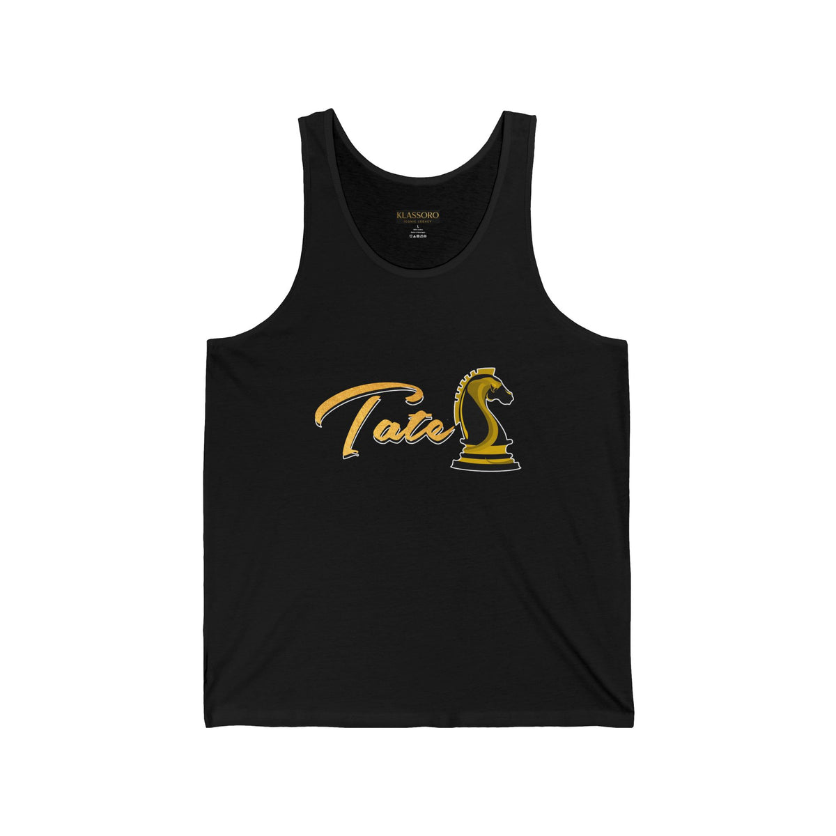 Unisex Jersey Tank Top With Tate Knight Logo Motivational Streetwear Gym Fitness Athletic Summer Casual Fashion