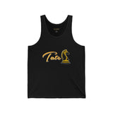 Unisex Jersey Tank Top With Tate Knight Logo Motivational Streetwear Gym Fitness Athletic Summer Casual Fashion