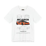 Orange Hypercar Blueprint Unisex Heavy Cotton Tee High Detail Automotive Art Streetwear Graphic for Car Enthusiasts and Daily Wear