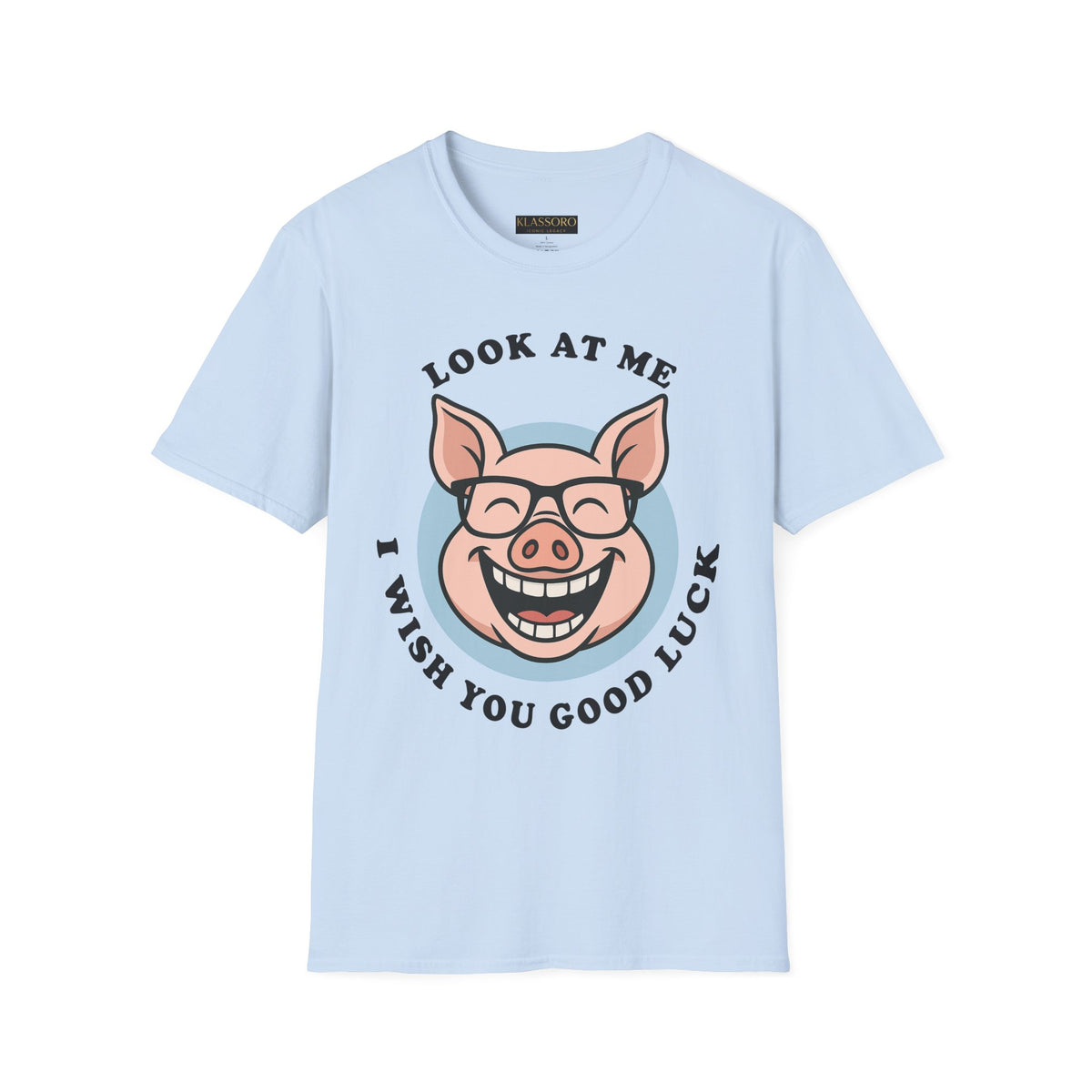 Laughing Pig Fun Cartoon Unisex Heavy Cotton Tee Trendy Humor Streetwear Graphic Shirt Perfect Gift for Friends Birthdays Casual Wear