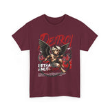 Betrayed Angel Destroy Graphic Unisex Heavy Cotton T Shirt Edgy Gothic Streetwear Bold Motivational Urban Fashion Outfit