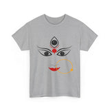 Divine Maa Durga Trinetra Minimal Art T Shirt Hindu Goddess Shakti Bhavani Devi Graphic Tee Spiritual Devotional Streetwear Navratri Festival Ethnic Indian Culture Unisex Cotton Casual Wear Gift For...
