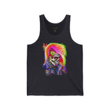 Calavera Punk Skull Unisex Jersey Tank Top Neon Gothic Streetwear Muscle Fit Punk Rock Gym Shirt For Festivals Tattoo Artists Halloween Outfits And Alternative Fashion Lovers