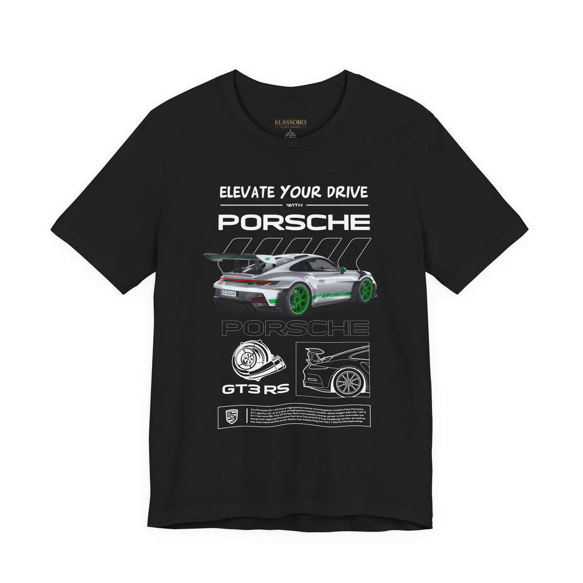 GT3 RS Inspired Track Performance Sports Car Graphic T Shirt Luxury Racing Aesthetic Streetwear Unisex Tee High Speed Motorsport Auto Art Fashion