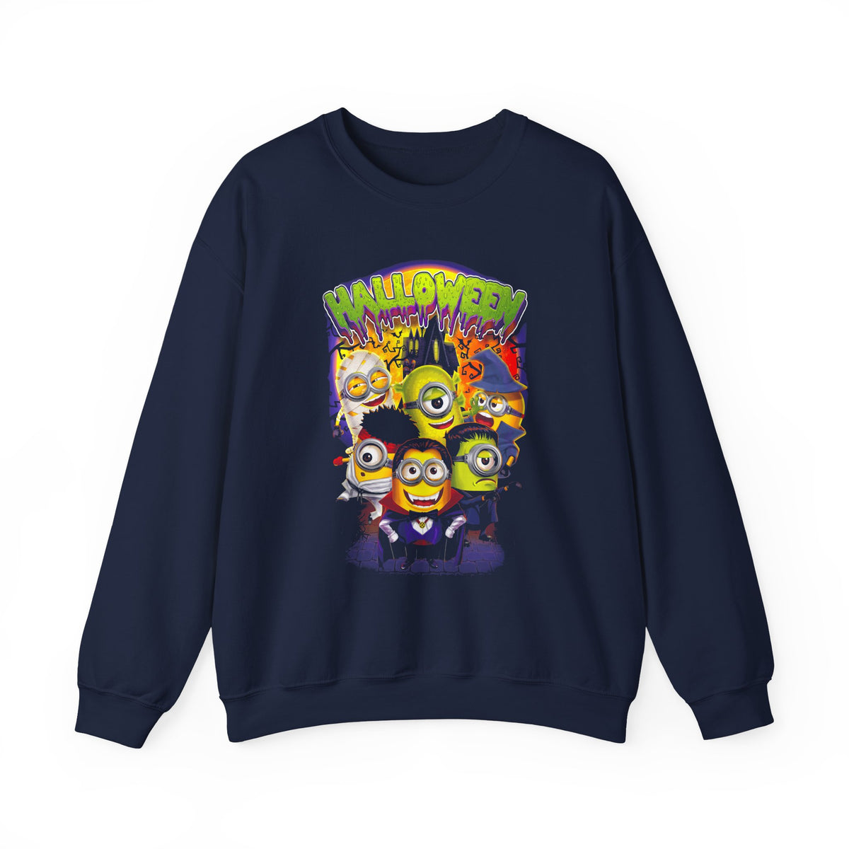 Halloween Cartoon Monsters Unisex Sweatshirt Cozy Streetwear Pullover Spooky Fall Fashion Perfect for Halloween Nights and Autumn Outings