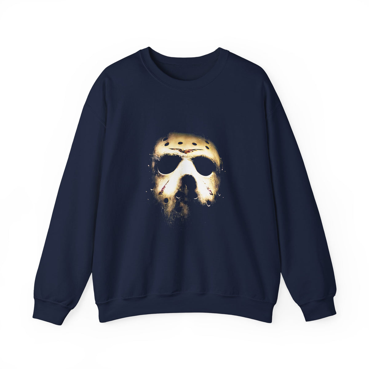 The Silent Mask Unisex Sweatshirt Horror Streetwear Dark Gothic Pullover for Halloween Nights, Fearless Souls, and Mysterious Fashion Lovers