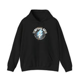 Temporal Echo Lightning Globe Graphic Unisex Heavy Blend Hooded Sweatshirt Futuristic Sci-Fi Streetwear Hoodie Bold Energy