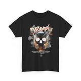 Death Silence Skull Fire Graphic Unisex Heavy Cotton Tee Gothic Horror Streetwear Bold Vintage Dark Flame Skull T Shirt