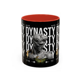 Dynasty Accent Coffee Mug 11oz 15oz Black Ceramic Mug with Roman Statue Bust and Butterfly Artwork for History Lovers and Modern Art Fans