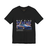 Blue Flame Street Racing Car Graphic Unisex Heavy Cotton Tee Bold Drift Style Automotive Streetwear Shirt