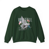 Peaceful Dove Floral Crewneck Sweatshirt Comfortable Unisex Pullover Motivational Streetwear Bold Graphic Design Symbol of Peace Perfect Gift for Friends Birthdays Cozy Days Casual Wear