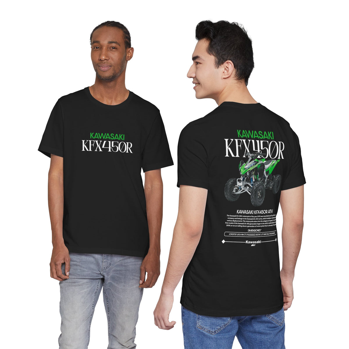 Kawasaki KFX450R Inspired ATV Racing Unisex Heavy Cotton T Shirt Off Road Quad Bike Power Design Streetwear Motorsport Graphic Tee