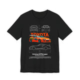 Legendary Orange Street Racer Blueprint Tee Unisex Heavy Cotton Retro Tuner Car Art Graphic Shirt for Enthusiasts