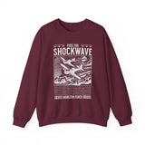 Feel The Shockwave Horizon Force Airplane Graphic Unisex Heavy Blend Crewneck Sweatshirt Aviation Military Streetwear Pullover